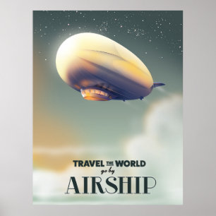 Reizen door het luchtschip poster