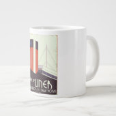 Reizen door Liner - poster voor oud reizen Grote Koffiekop (Voorkant rechts)