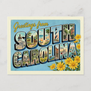 Reizen door South Carolina in stijl Briefkaart