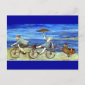 Reizen door Tandem Bicycle Briefkaart (Voorkant)