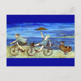 Reizen door Tandem Bicycle Briefkaart