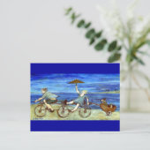 Reizen door Tandem Bicycle Briefkaart (Staand voorkant)