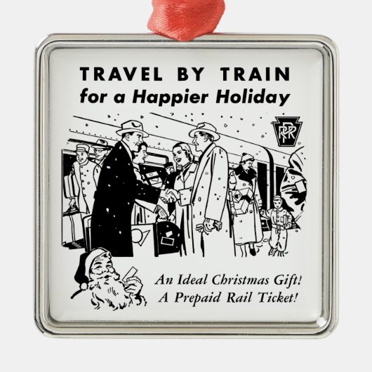 Reizen door trein-Pennsylvania Railroad Metalen Ornament (Voorkant)