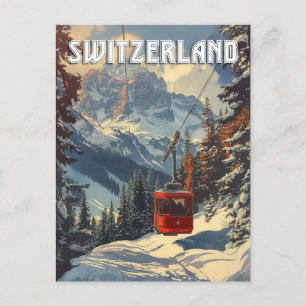Reizen door Zwitserland in oude stijl Briefkaart