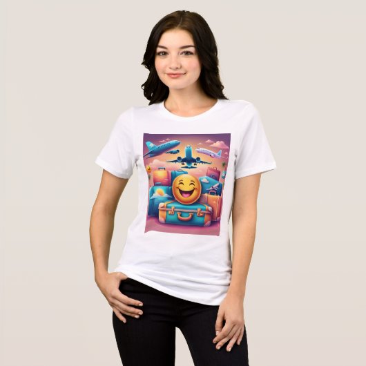 Reizen Emoji's Vrouw T-shirt - Avontuur wacht (Voorkant volledig)