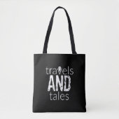 Reizen en walvissen (witte logo) canvas tas (Voorkant)