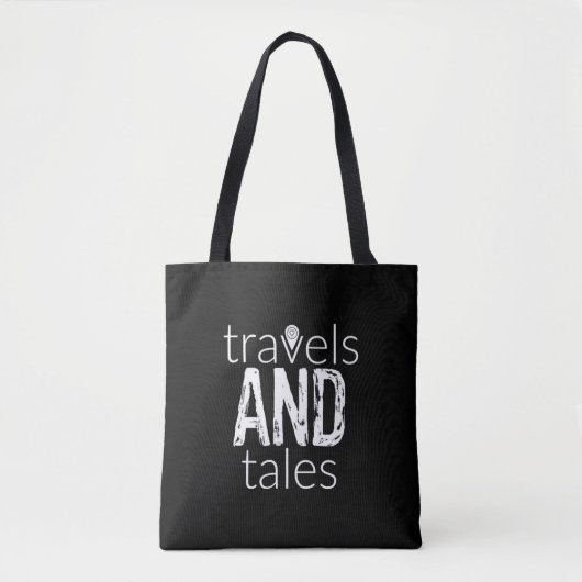 Reizen en walvissen (witte logo) canvas tas (Voorkant)