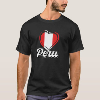 Reizen Erfgoed Liefde Peruaanse vlag Peru T-shirt