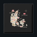 Reizen Europa Denemarken Kaart Kopenhagen Deense f Magneet<br><div class="desc">Reizen Europa Denemarken Kaart Kopenhagen Deense Familievakantie</div>