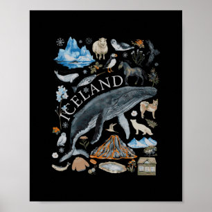 Reizen Europa IJsland Reykjavik Gezondheidsvakanti Poster