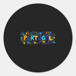 Reizen Europa Portugal Lissabon Portugees Vakantie Ronde Sticker