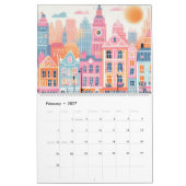 Reizen Europa Roze Girly Kalender (Feb 2027)