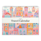 Reizen Europa Roze Girly Kalender (Hoes)