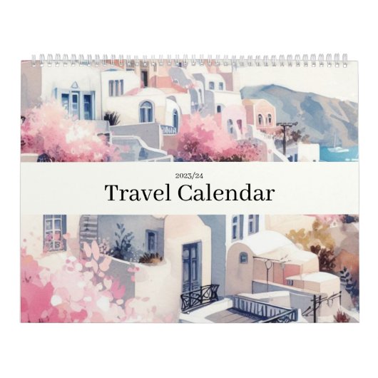 Reizen Europa Roze Girly Kalender (Hoes)