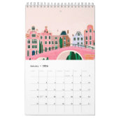 Reizen Europa Roze Girly Kalender (Jan 2026)