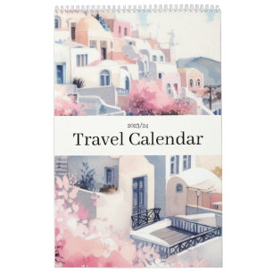 Reizen Europa Roze Girly Kalender