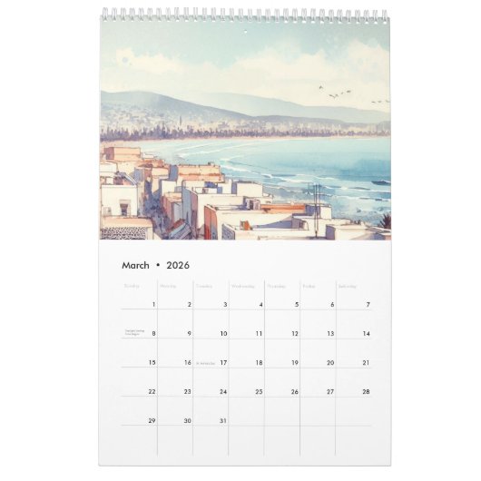 Reizen Europa Roze Girly Kalender (Mar 2026)