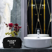 Reizen Familie Vakantie Vliegtuigbemanning Tekst V Toilettasje