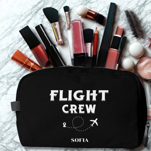 Reizen Familie Vakantie Vliegtuigbemanning Tekst V Toilettasje