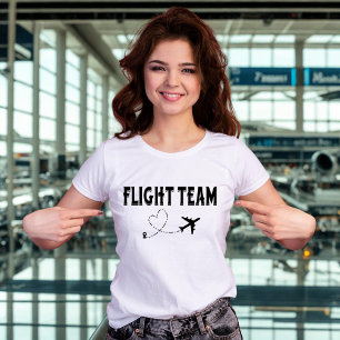 Reizen Familie Vakantie Zwarte Vlucht Team Vliegtu T-shirt