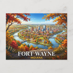 Reizen Fort Wayne Indiana Briefkaart