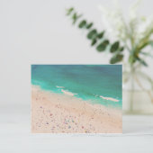 Reizen Foto van het strand met Turquoise Water Briefkaart (Staand voorkant)