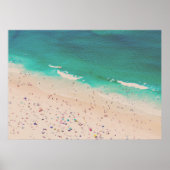 Reizen Foto van het strand met Turquoise Water Poster (Voorkant)
