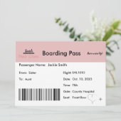 Reizen geïnspireerd zwangerschapsbericht voor oude kaart (Staand voorkant)