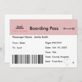 Reizen geïnspireerd zwangerschapsbericht voor oude kaart (Voorkant / Achterkant)