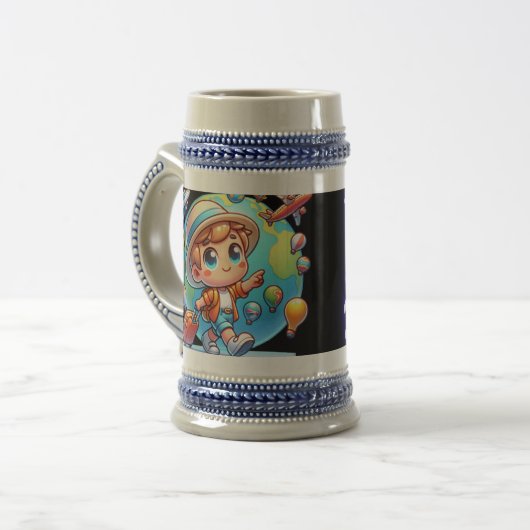 Reizen, glimlachen, herhalen bierpul (Voorkant links)