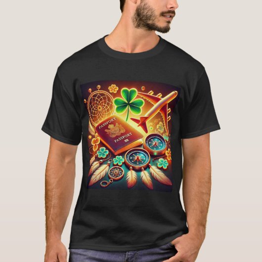Reizen Good Luck Charms Collectie T-shirt (Voorkant)