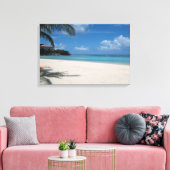 Reizen Guam: Tropisch strand Canvas Afdruk (Insitu (Woonkamer))