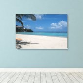 Reizen Guam: Tropisch strand Canvas Afdruk (Insitu (Houten vloer))