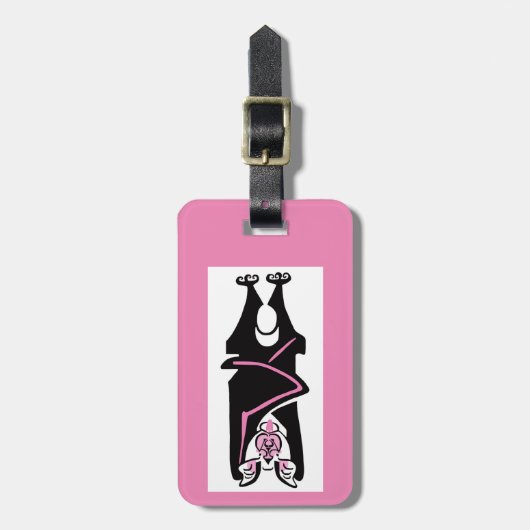 Reizen - Hand getekend - Black BAT - Wildlife - Bagagelabel (Voorkant verticaal)