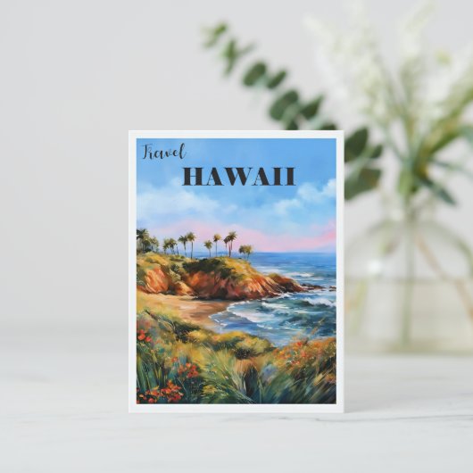 Reizen Hawaï, kustgebied, Briefkaart (Staand voorkant)