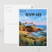 Reizen Hawaï, kustgebied, Briefkaart (Voorkant / Achterkant)