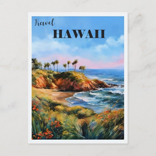 Reizen Hawaï, kustgebied, Briefkaart (Voorkant)