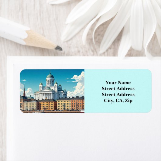 Reizen Helsinki Finland Etiket (Insitu)