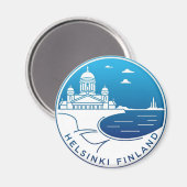  reizen Helsinki Finland Magneet (Voorkant / Achterkant)