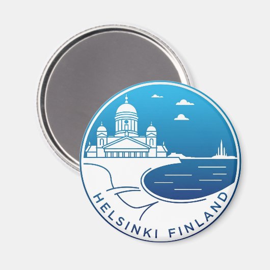  reizen Helsinki Finland Magneet (Voorkant / Achterkant)
