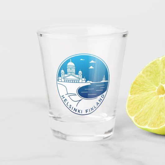 reizen Helsinki Finland Shot Glas (Voorkant)