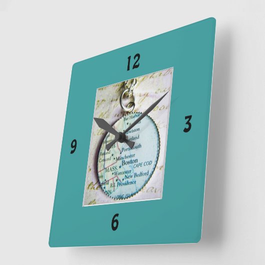 ***REIZEN HET LAND*** WALKNOP VIERKANTE KLOK (Hoek)