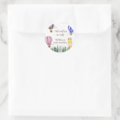 Reizen Hete Luchtballon Oerwoud Giraffe Baby showe Ronde Sticker (Tas)