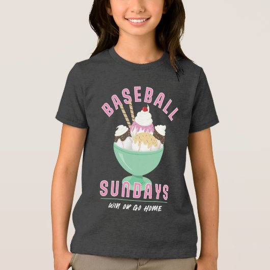 Reizen Honkbal Zondagen IJs T-shirt (Voorkant)