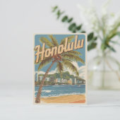 Reizen Honululu, Hawaii tropische strand geschenke Briefkaart (Staand voorkant)