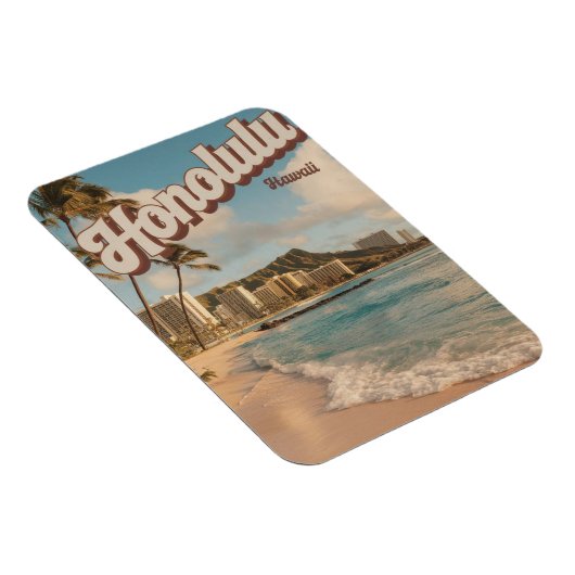 Reizen Honululu, Hawaii tropische strand geschenke Magneet (Rechterzijde)