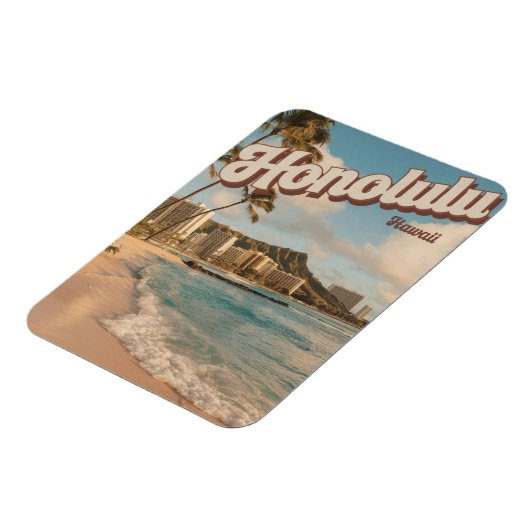 Reizen Honululu, Hawaii tropische strand geschenke Magneet (Linkerzijde)