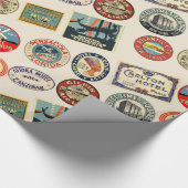 Reizen, Hotel Stickers, Bagagestijl, Cadeaupapier (Hoek)