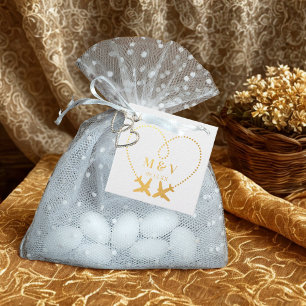Reizen Huwelijk Twee Vliegtuigen maken Hart Modern Bedankjes Labels