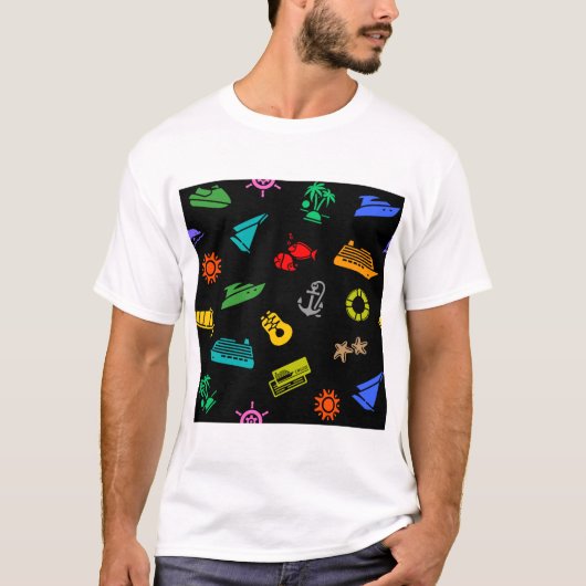 Reizen Iconen Mannen T-shirt (Voorkant)